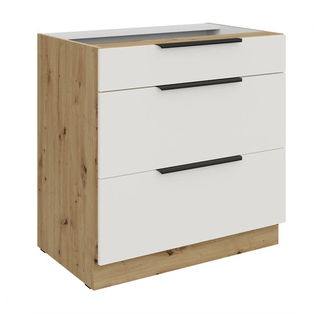 Szafka kuchenna stojąca z szufladami Corato Ar 80 D 3S BB odporna na uszkodzenia wykończenie frontów w technologii anti fingerprint