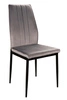 Krzesło tapicerowane Atom 39x41 cm szare klasyczne oraz ponadczasowe krzesło z metalowymi nogami