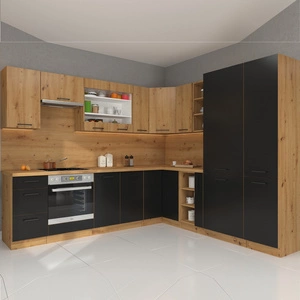 Zestaw mebli kuchennych narożny Monza 270x235 cm niepowtarzalny styl szafek dopasuje się do wnętrza każdej kuchni