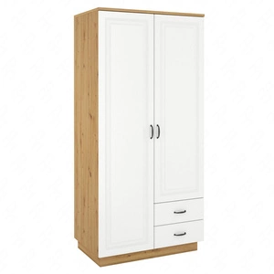 Szafa Scandi 120 cm dąb artisan / biały funkcjonalny mebel klasyczny design idealna szafa do garderoby lub przedpokoju