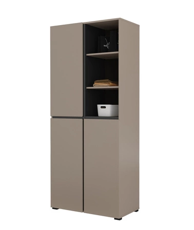 Szafa na buty Cross 79 cm ciemny beżowy prosta forma w nowoczesnym wydaniu funkcjonalna oraz praktyczna szafa na buty do przedpokoju