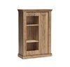 Witryna niska Antica 97 cm dąb craft złoty witryna do salonu o rustykalnym charakterze metalowe srebrne uchwyty