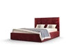Łóżko tapicerowane Hestia 160x200 z pojemnikiem bordowy w nowoczesnym skandynawskim stylu z wygodnym zagłówkiem