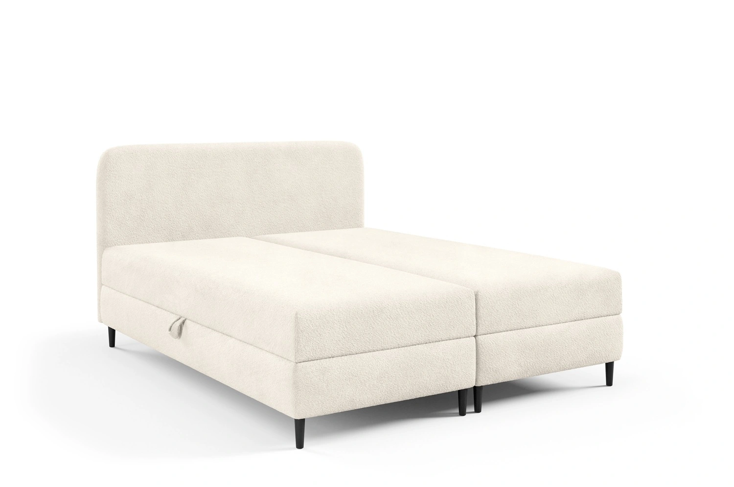 łóżko kontynentalne z wysokim wezgłowiem Aberg