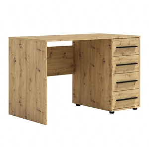Biurko Maxione 120 cm dąb artisan nowoczesne biurko szufladami uniwersalny design idealne wpasuje się do pokoju nastolatka lub gabinetu