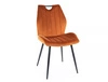 Krzesło tapicerowane Arco 43x51 cm cynamonowe nowoczesne oraz funkcjonalne krzesło z metalowymi nogami 