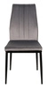Krzesło tapicerowane Atom 39x41 cm szare klasyczne oraz ponadczasowe krzesło z metalowymi nogami