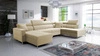 Narożnik z funkcją spania Nausa VI beżowy lewostronny stylowy narożnik do salonu o komfortowym wykończeniu miękka tkanina typu velvet
