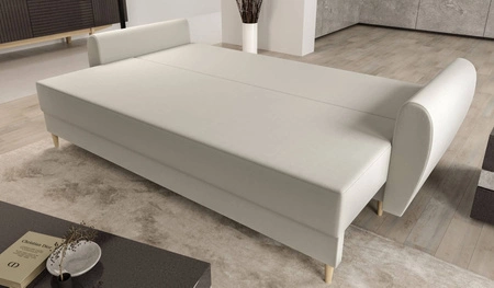 Sofa z funkcją spania Rovigo kemowa lekka forma o eleganckim charakterze doskonałe uzupełnienie każdego wnętrza miękka tkanina