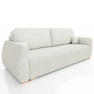 Kanapa rozkładana Linge kremowa elegancki design doskonała sofa do salonu lub pokoju dziennego funkcjonalność i estetyka