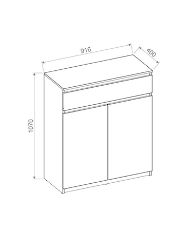 Komoda Simply 92 cm biała funkcjonalna komoda z szufladą idealna do przedpokoju minimalistyczny styl prosta konstrukcja