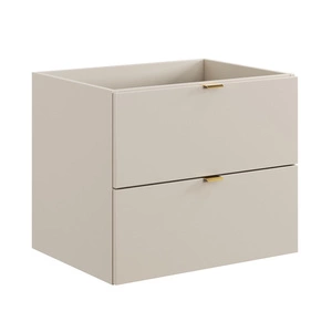 Szafka pod umywalkę Dalia 60 cm beżowa elegancka szafka z szufladami w stylu minimalistycznym możliwość wyboru koloru uchwytów