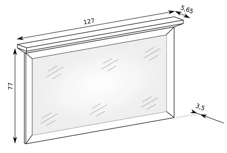 Lustro wiszące Antica 127x77 cm dąb craft złoty prostokątne lustro w ramie idealny dodatek do przedpokoju sypialni lub garderoby