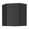 Szafka kuchenna narożna wisząca Black 60x60 GN-72 1F metalowy uchwyt krawędziowy szafka odporna na działanie wilgoci i uszkodzenia