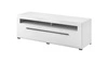 Szafka RTV Tulsa 160 cm biała / biały połysk stylowa komoda nowoczesny design i praktyczne rozwiązanie do salonu i pokoju dziennego