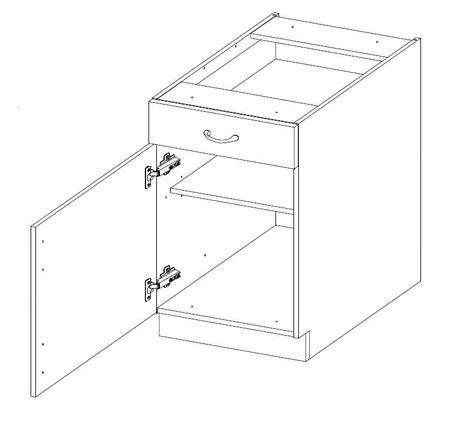 Zestaw mebli kuchennych Tilos 250 cm szafki doskonale prezentują się we wnętrzach skandynawskich klasycznych i nowoczesnych