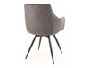 Krzesło tapicerowane Ballo Brego ciemny szary nowoczesne krzesło obrotowe z metalowymi nogami stylowe krzesło kubełkowe