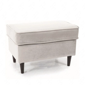 Puf Ron jasny szary idealny podnóżek odporny na zaciągnięcia i zadrapania