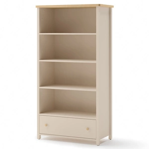 Regał Story 85 cm beżowy / dąb vincenza bielona oryginalna bryła w stonowanej kolorystyce regał do pokoju młodzieżowego duża szuflada