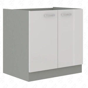 Szafka kuchenna stojąca z półką Bianka 80 D 2F BB szafka odporna na parę wodną wysoką temperaturę i rozlaną ciecz