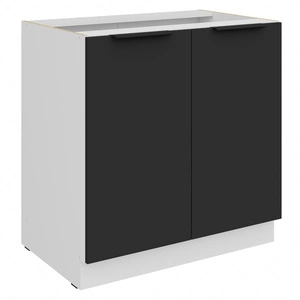 Szafka kuchenna stojąca z półką Alatri Wh 80 D 2F BB szafka odporna na uszkodzenia wykończenie frontów w technologii anti fingerprint