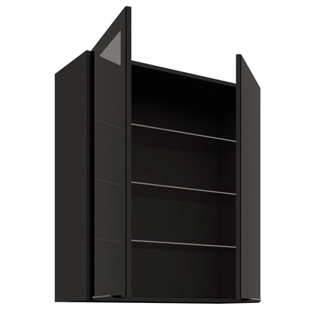 Szafka kuchenna wisząca Black 80 GS-90 2F metalowe uchwyty krawędziowe szafka odporna na parę wodną wysoką temperaturę i rozlaną ciecz