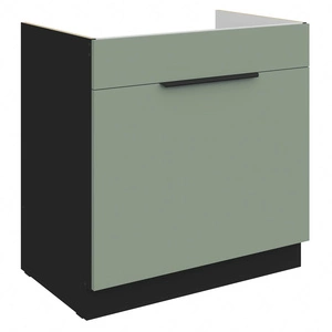 Szafka kuchenna pod zlewozmywak z szufladą Treviso Bl 80 ZL 1S BB fronty szafki kuchennej wykończone w technologii anti fingerprint