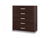 Komoda z szufladami Maximus 100 cm kasztan wenge modernistyczny design komody szuflady na prowadnicach rolkowych
