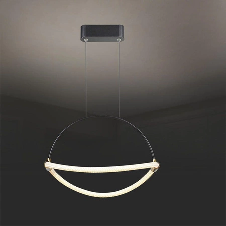 Lampa wisząca Gero 40 cm czarna 12W 4000K niebanalna estetyka lampy z wbudowanymi diodami LED wysoka jakość wykonania oryginalna forma