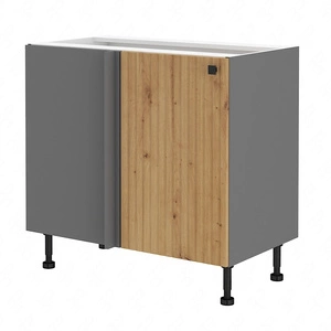 Szafka kuchenna narożna dostawiana Antri 105 ND 1F BB lewa lamelowe fronty szafka odporna na działanie wilgoci i uszkodzenia