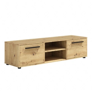 Szafka RTV Maxione 150 cm dąb artisan prosta konstrukcja szafka pod telewizor z półką minimalistyczny i uniwersalny design