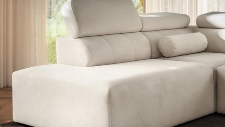 Narożnik z funkcją spania Cantare VI ceglasty prawostronny wygodny narożnik o niebanalnym designie doskonale odnajdzie się w salonie