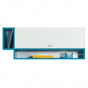Półka wisząca z drzwiami Mobi 100 cm biały / turkus nowoczesny design mebla wysoka jakość obrzeża półki wykończone specjalną okleiną