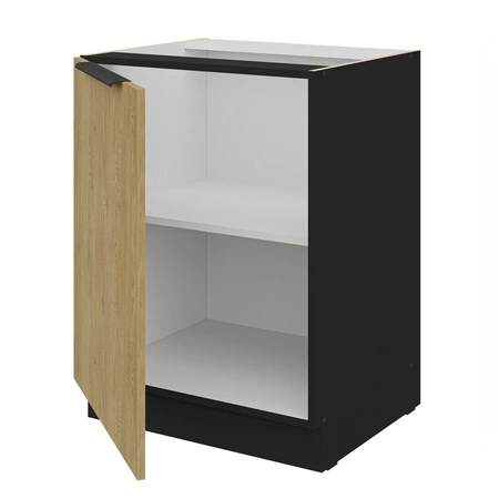 Zestaw mebli kuchennych Crotone 260 cm eleganckie szafki kuchenne o subtelnej i naturalnej kolorystyce metalowe uchwyty krawędziowe