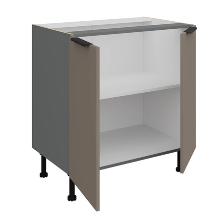 Szafka kuchenna stojąca z półką Fiuggi Ant 80 D 2F BB szafka odporna na uszkodzenia wykończenie frontów w technologii anti fingerprint