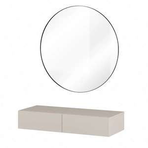 Toaletka Jukon S 90 cm beżowa funkcjonalny i uniwersalny dodatek ułatwi uporządkowanie kosmetyków i drobiazgów stylowa toaletka z lustrem