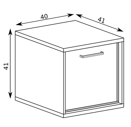 Szafka nocna Mediolan hikora elegancki design szafki wzbogacony o stylowe czarne dodatki idealna szafka nocna do sypialni