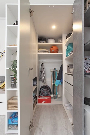 Zestaw mebli Epsilon biały / beton idealna propozycja do pokoju młodzieżowego lub dziecięcego w modnym stylu