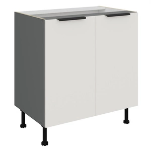 Szafka kuchenna stojąca z półką Corato Ant 80 D 2F BB szafka odporna na uszkodzenia wykończenie frontów w technologii anti fingerprint