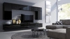 Meblościanka Apulia XIII czarny połysk wyjątkowo stylowa meblościanka proste bryły wpisujące się w każde wnętrze