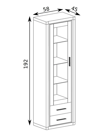 Zestaw mebli do salonu Dallas dąb truflowy / czarny elegancka stylistyka mebli wzbogacona o stylowe czarne dodatki oryginalny kształt