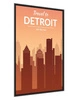 Plakat travel to Detroit 70x100 plakat w ramie precyzyjny wydruk ze stylową grafiką doskonała dekoracja do salonu lub sypialni