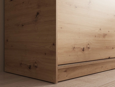 Szafa przesuwna z lustrem Hailey 180 cm dąb artisan prosta forma i minimalistyczny wygląd szafa idealnie wpasuje się do każdego wnętrza