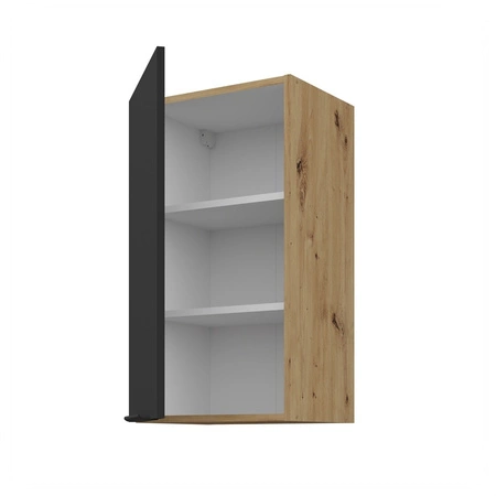 Zestaw mebli kuchennych Alatri Ar 255 cm stylowe szafki kuchenne z frontami wykonanymi w technologii anti fingerprint metalowe uchwyty