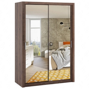 Szafa przesuwna z lustrem Rico 150 cm dąb monastery funkcjonalny mebel w stylu klasycznym idealna szafa do sypialni lub garderoby
