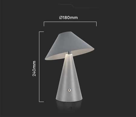 Lampka nocna Lively szara 3W 3000K-6000K funkcjonalny element wystroju metalowa konstrukcja modna kolorystyka lampa do sypialni