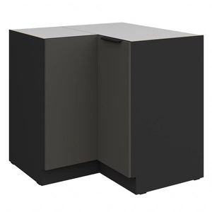 Szafka kuchenna narożna Aversa Bl 90x90 DN 2F BB szafka odporna na uszkodzenia wykończenie frontów w technologii anti fingerprint