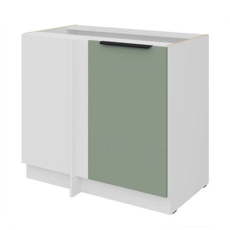 Szafka kuchenna narożna dostawiana Treviso Wh 105 ND 1F BB lewa fronty szafki kuchennej wykończone w technologii anti fingerprint