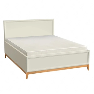 Łóżko Windsor 160x200 cm z pojemnikiem na pościel beżowy / dąb eleganckie i komfortowe łóżko do sypialni drewniana stabilna podstawa