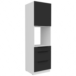 Słupek kuchenny Alatri Wh 60 DPS-210 3S 1F szafka z szufladami do zabudowy piekarnika fronty wykonane w technologii anti fingerprint